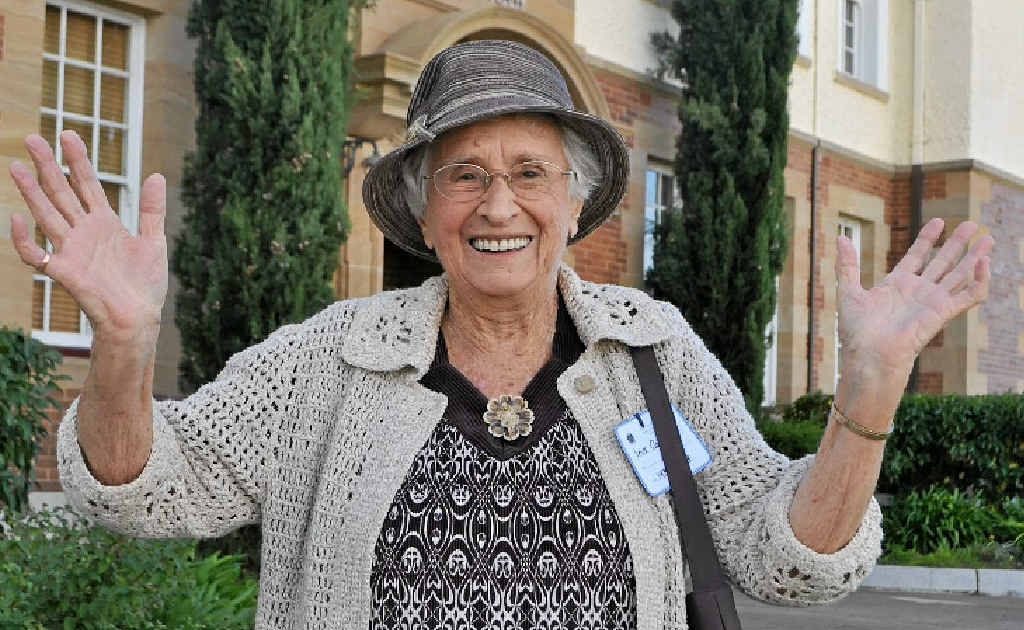 Past student Iris Cantor returned to Warwick State High School after 80 years to help celebrate the centenary. Past student Iris Cantor returned to Warwick State High School after 80 years to help celebrate the centenary.